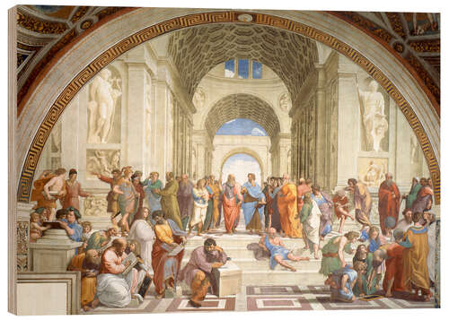 Wood print The School of Athens