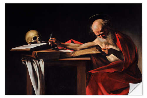 Selvklebende plakat Saint Jerome Writing