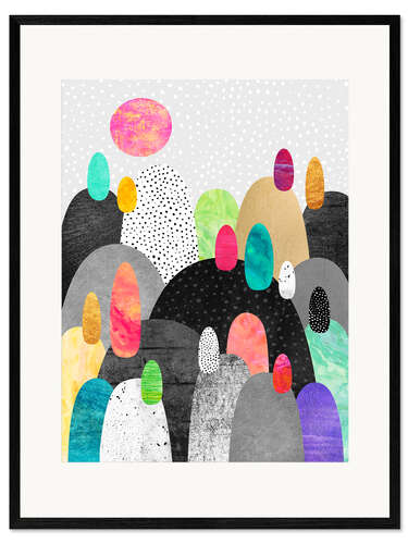 Impresión de arte enmarcada Little Land of Pebbles