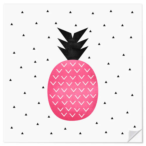 Naklejka na ścianę Pink Pineapple