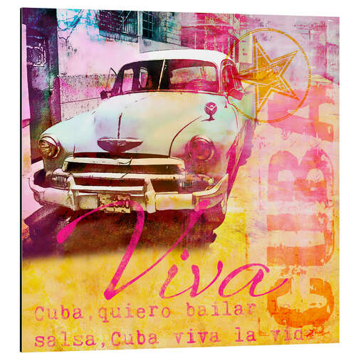 Aluminium print Viva Cuba