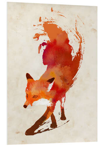 Foam board print Creeping fox