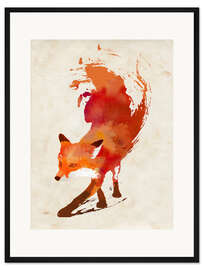 Gerahmter Kunstdruck Schleichender Fuchs