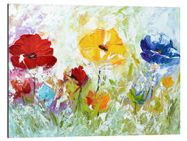 Magnettafel Drei abstrakte Blumen