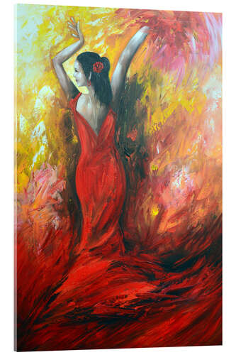 Acrylic print Flamenco female dancer II