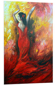 Foam board print Flamenco female dancer II