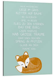 Magnettafel Hab große Träume mit Fuchs