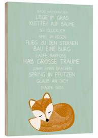 Puutaulu Fox Poem (German) - GreenNest
