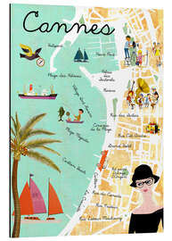 Magnettafel Cannes vintage Collage