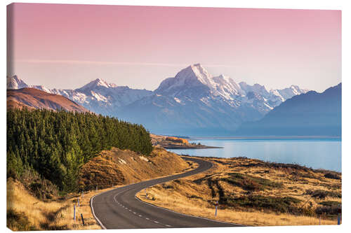 Canvas print Road to Aoraki, New Zealand