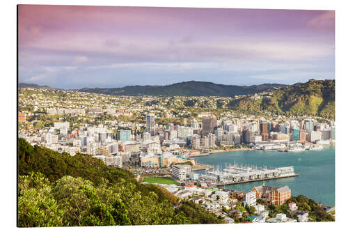 Quadro em alumínio Wellington in the morning, New Zealand