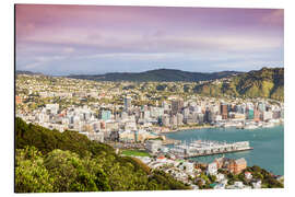 Tableau en aluminium Wellington au premières heures du jour, Nouvelle-Zélande 