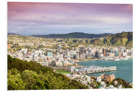 Foam board print Wellington in the morning, New Zealand