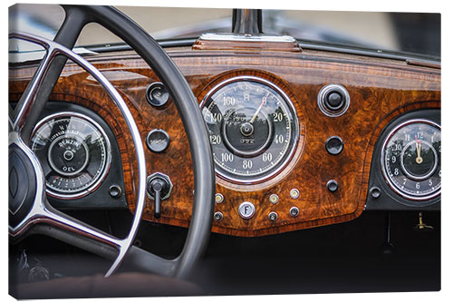 Leinwandbild Oldtimer Cockpit