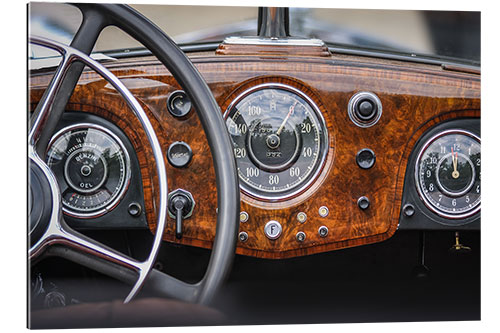 Galleritryk Cockpit of Classic Car