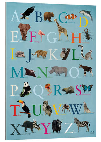 Quadro em alumínio ABC Poster (alemão)