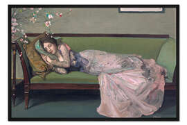 Gerahmter Kunstdruck Das grüne Sofa - Sir John Lavery