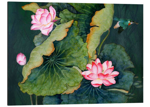 Aluminium print Lotuses