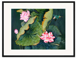 Gerahmter Kunstdruck Lotusblüten