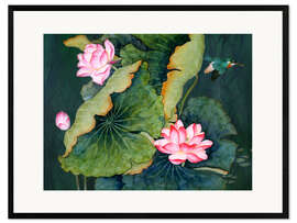 Ingelijste kunstdruk Lotuses