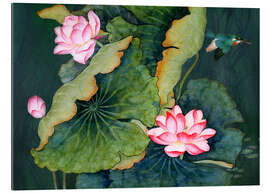 Tableau en plexi-alu Fleurs de lotus