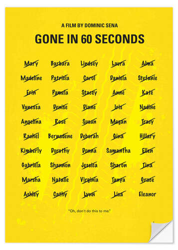 Sticker mural 60 secondes chrono (anglais)