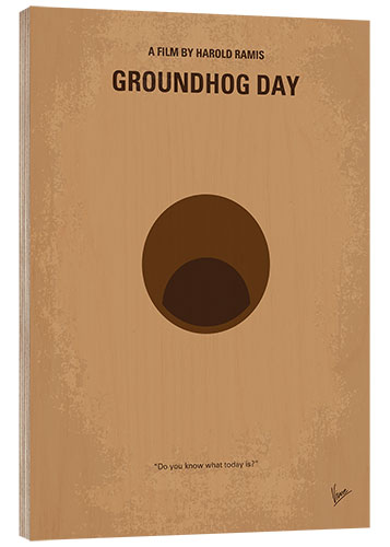 Stampa su legno Groundhog Day (Ricomincio da capo)