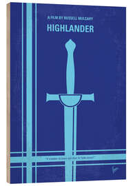 Wood print Highlander