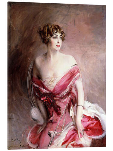 Acrylic print Portrait of Mlle de Gillespie - La Dame de Biarritz