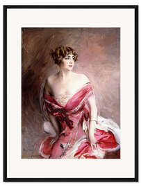 Gerahmter Kunstdruck Portrait of Mlle de Gillespie - La Dame de Biarritz