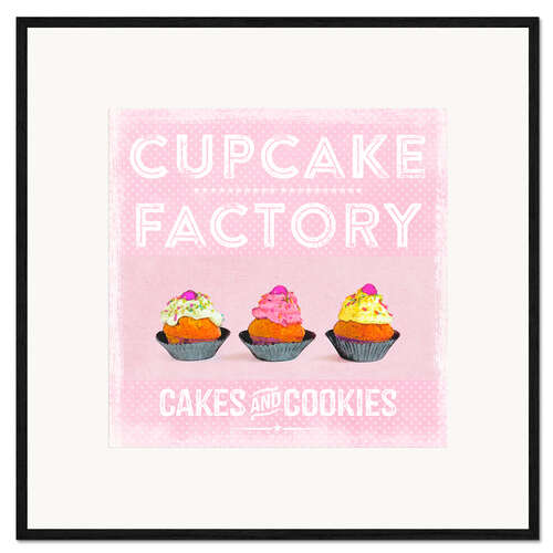 Impression artistique encadrée Cupcake Factory
