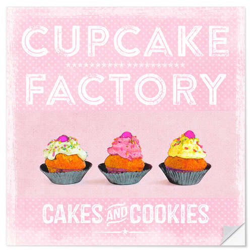 Selvklæbende plakat Cupcake Factory