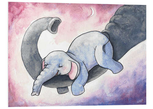 Foam board print Little elephant