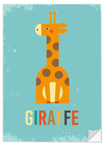 Sticker mural ABC Girafe (anglais)