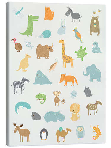 Canvas print All my zoo animals