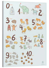 Magnettafel Zahlentiere (Englisch)