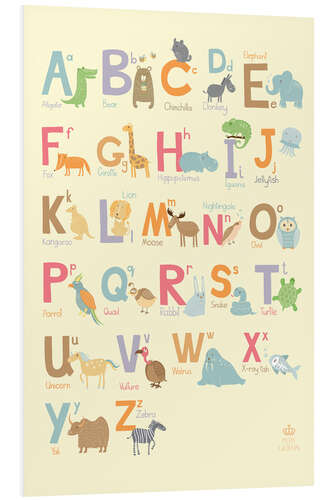 Tableau en PVC Alphabet des animaux (anglais)