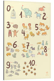 Magnettafel Zahlentiere (Englisch)