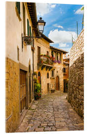 Acrylglasbild Mediterrane Gasse in der Toskana