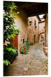 Akrylbillede Through mediterranean alleys in Tuscany