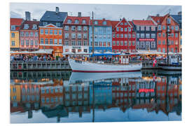 Foam board print Nyhavn reflected