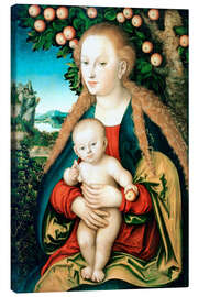 Leinwandbild Madonna mit dem Kind unter dem Apfelbaum - Lucas Cranach d.Ä.