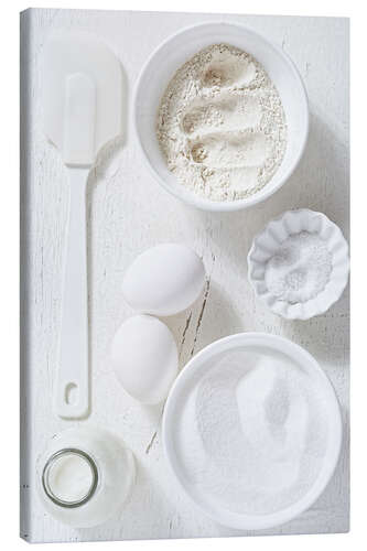 Quadro em tela Country home baking ingredients