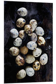 PVC-tavla Quail eggs on Ebony