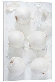 Magnettafel Zwiebel Stillleben in weiß