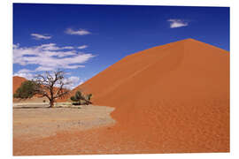 Foam board print Dunes of the Namib, Namibia