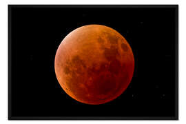 Gerahmter Kunstdruck Blutmond September 2015