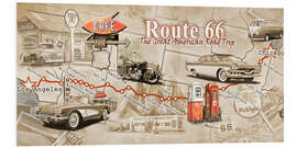 Hartschaumbild American West Road Trip Map