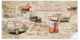 Naklejka na ścianę American West Road Trip Map