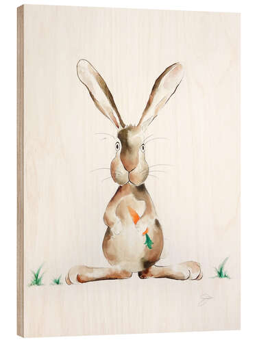 Holzbild Hase